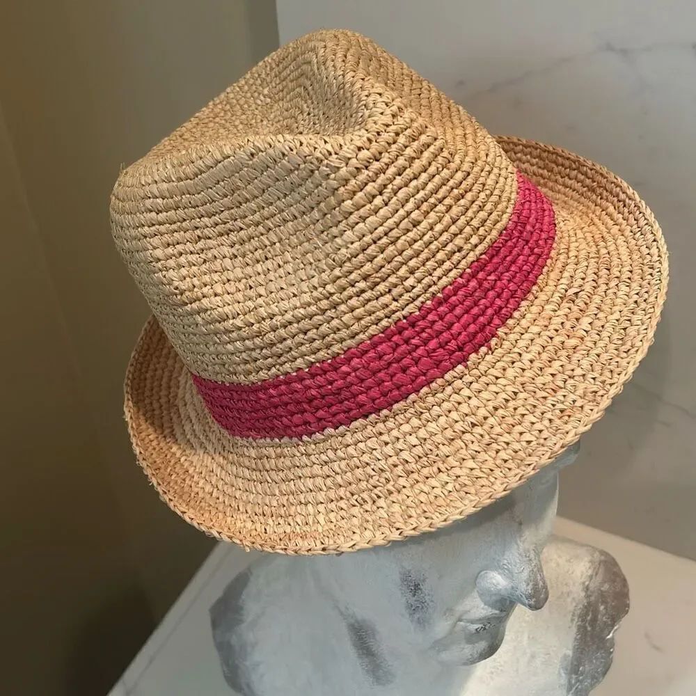 Peter Grimm Tan and Pink Straw Hat